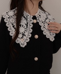 Mayree（メイリー）の「【resonance】フラワー刺繍 レトロデザイン レース つけ襟【マルチウェイ/10パターン展開】（付け襟）」