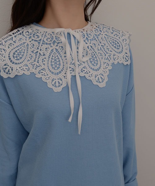 Mayree（メイリー）の「【resonance】フラワー刺繍 レトロデザイン レース つけ襟【マルチウェイ/10パターン展開】（付け襟・レディース・その他4/その他7/その他9/その他6/その他1/その他2/その他3/その他5/その他8/その他10・FREE）」の11枚目の写真