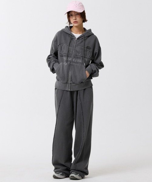 ODD STUDIO（オッドスタジオ）の「【OddStudio】ピグメントバックダメージロゴスウェットパンツ（その他パンツ・レディース・ピンク/ネイビー/チャコールグレー・MEDIUM/LARGE）」の9枚目の写真