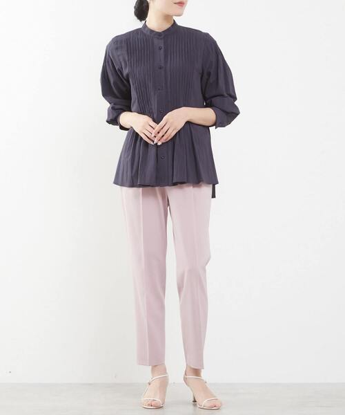 Tiara（ティアラ）の「タックテーパードパンツ（セットアップ可）（その他パンツ・レディース・グレー/ブラック/ピンク・2/3/4）」の5枚目の写真