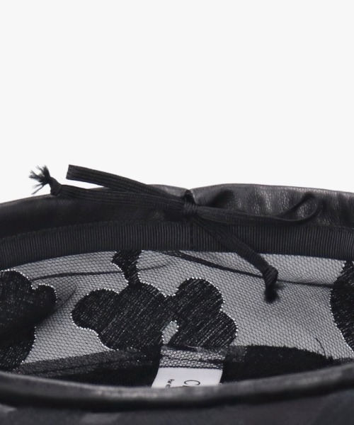 Chapeau d' O(シャポードオー)の「Chapeau d' O EMB Sheer Beret / シャポードオー(ハンチング/ベレー帽・レディース・ブラック/ホワイト/ピンク・M/57.5cm)」の14枚目の写真