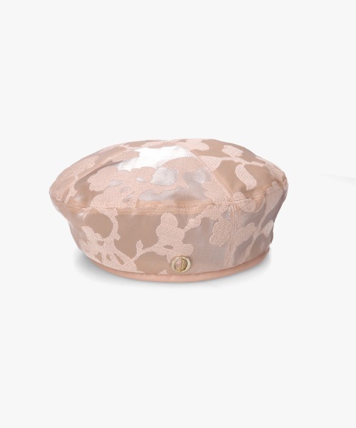 Chapeau d' O(シャポードオー)の「Chapeau d' O EMB Sheer Beret / シャポードオー(ハンチング/ベレー帽・レディース・ブラック/ホワイト/ピンク・M/57.5cm)」の19枚目の写真