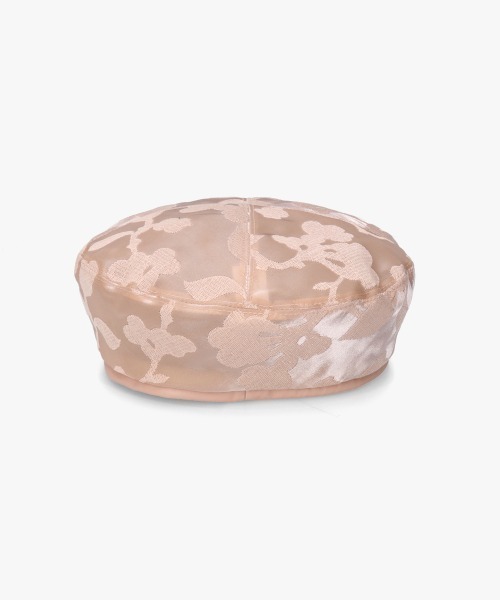 Chapeau d' O(シャポードオー)の「Chapeau d' O EMB Sheer Beret / シャポードオー(ハンチング/ベレー帽・レディース・ブラック/ホワイト/ピンク・M/57.5cm)」の20枚目の写真