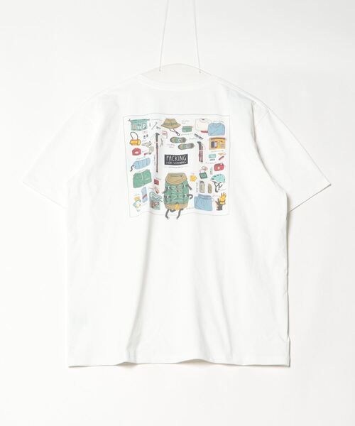 TIGORA（ティゴラ）の「ティゴラ TIGORA グラフィック半袖T パッキングリスト（Tシャツ/カットソー・メンズ・ホワイト/ブラック/イエロー/グリーン・LL/3L/S/M/L）」の5枚目の写真