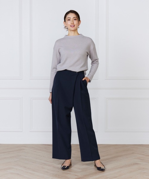 INED(イネド)の「【洗えるウール100%ニット】上品こなれモックネックニット(ニット/セーター・レディース・グレイッシュベージュ/オフホワイト/ベージュ/ネイビー・9号/11号)」の19枚目の写真