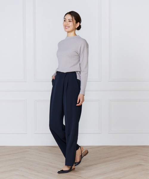 INED(イネド)の「【洗えるウール100%ニット】上品こなれモックネックニット(ニット/セーター・レディース・グレイッシュベージュ/オフホワイト/ベージュ/ネイビー・9号/11号)」の21枚目の写真