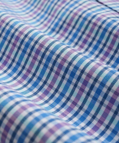 BROOKS BROTHERS（ブルックスブラザーズ）の「ストレッチオックスフォード GFロゴ チェック カジュアルシャツ Regular Fit（シャツ/ブラウス・メンズ・ネイビー/ブルー系その他/ピンク系その他/ホワイト×ネイビー/ブルー系その他2/ブルー系その他3/パープル系その他/グリーン系その他/ピンク・SMALL/MEDIUM/X-LARGE/X-SMALL/LARGE）」の11枚目の写真