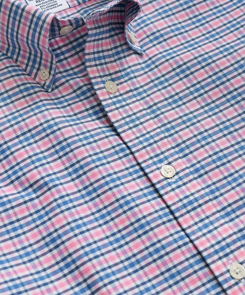 BROOKS BROTHERS（ブルックスブラザーズ）の「ストレッチオックスフォード GFロゴ チェック カジュアルシャツ Regular Fit（シャツ/ブラウス・メンズ・ネイビー/ブルー系その他/ピンク系その他/ホワイト×ネイビー/ブルー系その他2/ブルー系その他3/パープル系その他/グリーン系その他/ピンク・SMALL/MEDIUM/X-LARGE/X-SMALL/LARGE）」の12枚目の写真