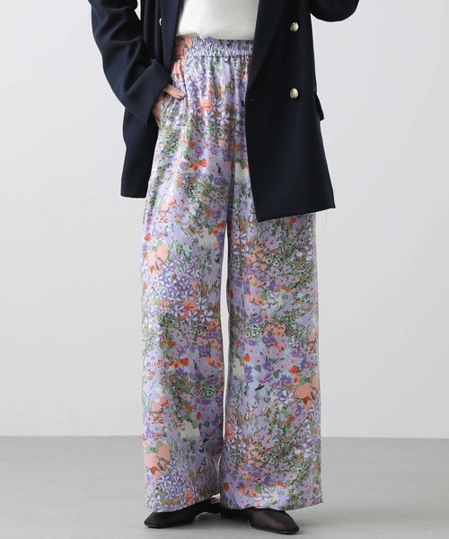 Gready Brilliant(グレディブリリアン)の「花総柄ワイドパンツ(その他パンツ・レディース・パープル系/イエロー系・38)」の3枚目の写真