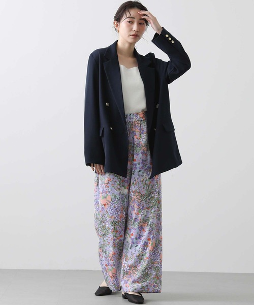 Gready Brilliant(グレディブリリアン)の「花総柄ワイドパンツ(その他パンツ・レディース・パープル系/イエロー系・38)」の4枚目の写真