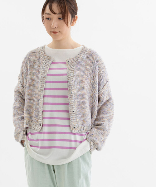 POU DOU DOU(プードゥドゥ)の「カスリニットカーディガン(カーディガン/ボレロ・レディース・グリーン/ブルー/ピンク・M)」の19枚目の写真