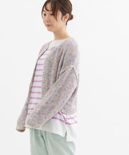 POU DOU DOU(プードゥドゥ)の「カスリニットカーディガン(カーディガン/ボレロ・レディース・グリーン/ブルー/ピンク・M)」の20枚目の写真