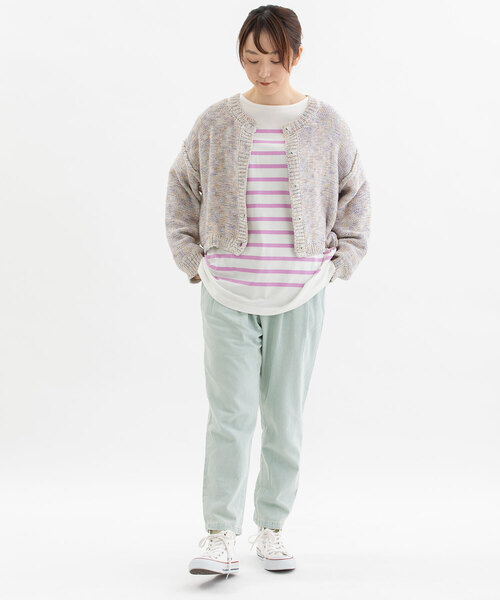 POU DOU DOU(プードゥドゥ)の「カスリニットカーディガン(カーディガン/ボレロ・レディース・グリーン/ブルー/ピンク・M)」の22枚目の写真