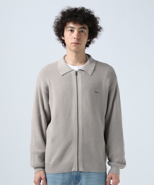 BAYFLOW（ベイフロー）の「[トレンドデザイン]襟付きジップニットカーディガン（カーディガン/ボレロ・メンズ・キャメル/ブラック・MEDIUM/LARGE）」の5枚目の写真