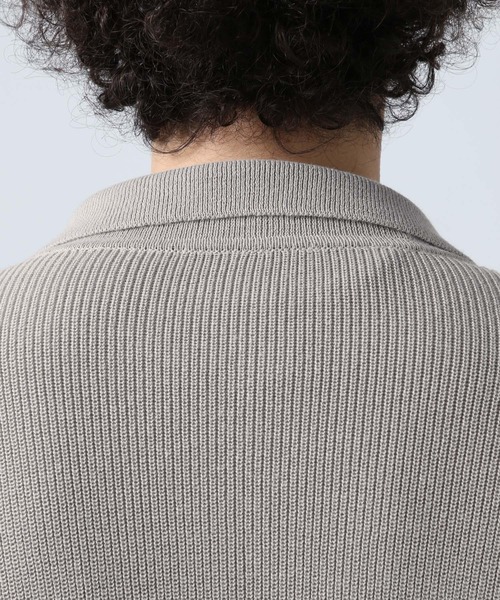 BAYFLOW（ベイフロー）の「[トレンドデザイン]襟付きジップニットカーディガン（カーディガン/ボレロ・メンズ・キャメル/ブラック・MEDIUM/LARGE）」の9枚目の写真