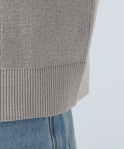 BAYFLOW（ベイフロー）の「[トレンドデザイン]襟付きジップニットカーディガン（カーディガン/ボレロ・メンズ・キャメル/ブラック・MEDIUM/LARGE）」の11枚目の写真