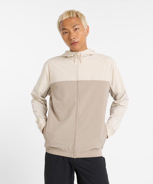 New Balance フード付きジャケット ベージュ New Balance｜ニューバランス（メンズ）のナイロンジャケット