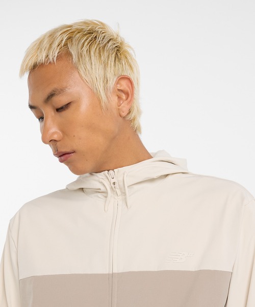NEW BALANCE(ニューバランス)の「Numeric ウーブンフルジップジャケット(ナイロンジャケット・メンズ・セージグリーン/グレイッシュベージュ・X-LARGE/LARGE/MEDIUM/SMALL)」の5枚目の写真