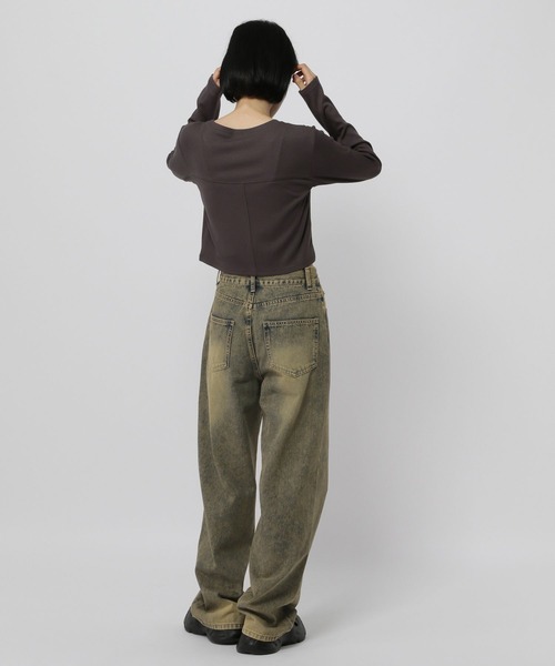 3.3 Field Trip （3.3フィールドトリップ）の「【UNISEX】3.3 Field Trip／ビンテージデニムパンツ（デニムパンツ・レディース・ブラック/ブルー・MEDIUM/SMALL/LARGE）」の6枚目の写真