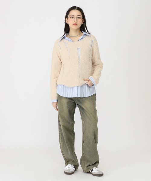 3.3 Field Trip （3.3フィールドトリップ）の「【UNISEX】3.3 Field Trip／ビンテージデニムパンツ（デニムパンツ・レディース・ブラック/ブルー・MEDIUM/SMALL/LARGE）」の17枚目の写真