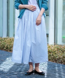 D.M.G. | [ D.M.G / ディーエムジー ] 50/1タイプライタークロス マキシ丈スカート(スカート)