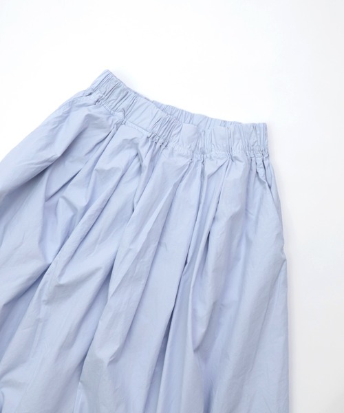 D.M.G.（ドミンゴ）の「[ D.M.G / ディーエムジー ] 50/1タイプライタークロス マキシ丈スカート（スカート・レディース・ライトブルー・FREE）」の16枚目の写真