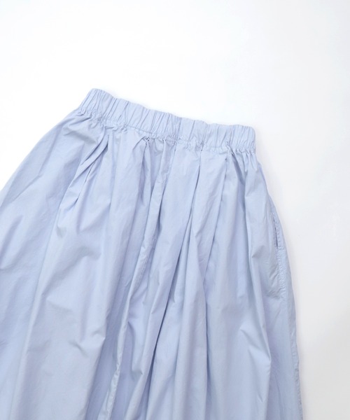 D.M.G.（ドミンゴ）の「[ D.M.G / ディーエムジー ] 50/1タイプライタークロス マキシ丈スカート（スカート・レディース・ライトブルー・FREE）」の17枚目の写真