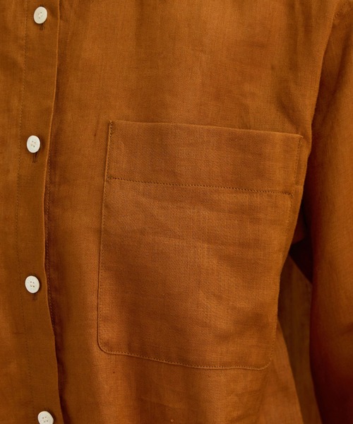 ROPE'（ロペ）の「【洗える】ヨーロピアンリネンベーシックシャツ/一部セットアップ対応（シャツ/ブラウス・レディース・ホワイト/ブラウン/ベージュ/ターコイズブルー・FREE）」の19枚目の写真