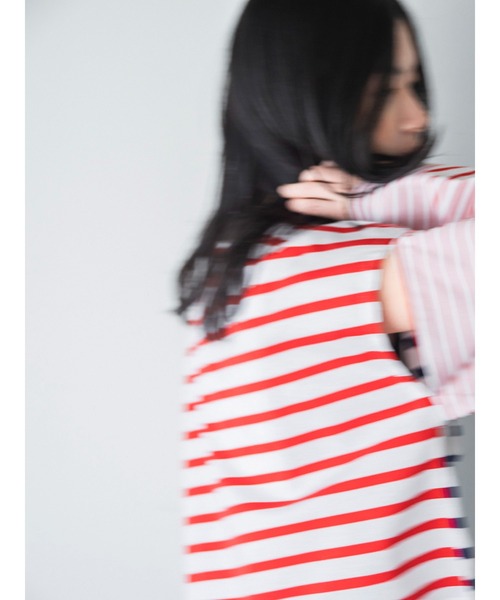 k3&co.（ケイスリーアンドコー）の「BORDER TEE（Tシャツ/カットソー・レディース・マルチ/ネイビー・ONE SIZE）」の8枚目の写真