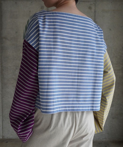 k3&co.（ケイスリーアンドコー）の「BORDER TEE（Tシャツ/カットソー・レディース・マルチ/ネイビー・ONE SIZE）」の20枚目の写真