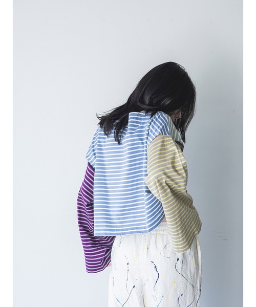 k3&co.（ケイスリーアンドコー）の「BORDER TEE（Tシャツ/カットソー・レディース・マルチ/ネイビー・ONE SIZE）」の16枚目の写真