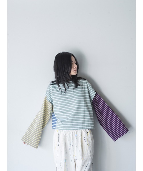 k3&co.（ケイスリーアンドコー）の「BORDER TEE（Tシャツ/カットソー・レディース・マルチ/ネイビー・ONE SIZE）」の14枚目の写真