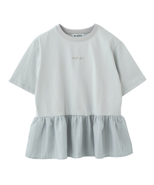 MILKFED.(ミルクフェド)の「FRILL CONVERTIBLE TOP(Tシャツ/カットソー・レディース・ブラック/ライトグレー/オフホワイト・ONE SIZE)」の3枚目の写真