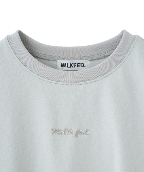 MILKFED.(ミルクフェド)の「FRILL CONVERTIBLE TOP(Tシャツ/カットソー・レディース・ブラック/ライトグレー/オフホワイト・ONE SIZE)」の5枚目の写真