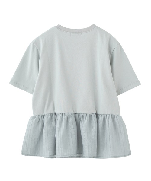 MILKFED.(ミルクフェド)の「FRILL CONVERTIBLE TOP(Tシャツ/カットソー・レディース・ブラック/ライトグレー/オフホワイト・ONE SIZE)」の4枚目の写真