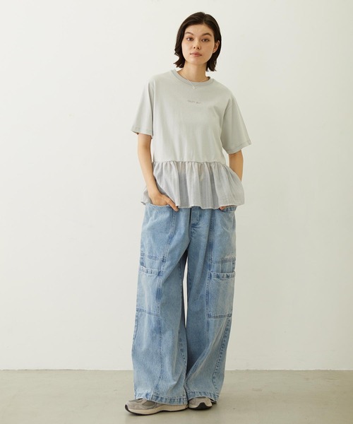 MILKFED.(ミルクフェド)の「FRILL CONVERTIBLE TOP(Tシャツ/カットソー・レディース・ブラック/ライトグレー/オフホワイト・ONE SIZE)」の22枚目の写真