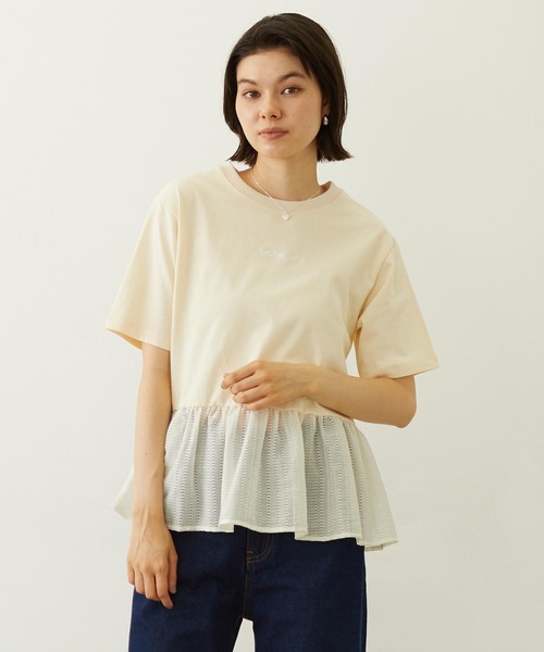 MILKFED.(ミルクフェド)の「FRILL CONVERTIBLE TOP(Tシャツ/カットソー・レディース・ブラック/ライトグレー/オフホワイト・ONE SIZE)」の20枚目の写真