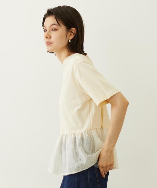 MILKFED.(ミルクフェド)の「FRILL CONVERTIBLE TOP(Tシャツ/カットソー・レディース・ブラック/ライトグレー/オフホワイト・ONE SIZE)」の19枚目の写真