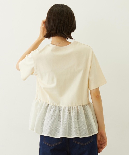 MILKFED.(ミルクフェド)の「FRILL CONVERTIBLE TOP(Tシャツ/カットソー・レディース・ブラック/ライトグレー/オフホワイト・ONE SIZE)」の18枚目の写真