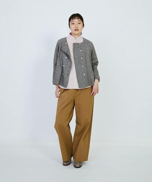 LOISIR（ロワズィール）の「コットンブロードバルーンスリーブブラウス（シャツ/ブラウス・レディース・ローズ/オフホワイト/ピンク・FREE）」の11枚目の写真