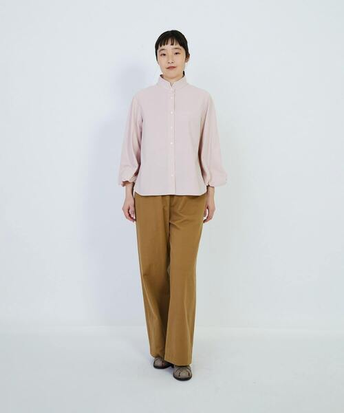 LOISIR（ロワズィール）の「コットンブロードバルーンスリーブブラウス（シャツ/ブラウス・レディース・ローズ/オフホワイト/ピンク・FREE）」の12枚目の写真