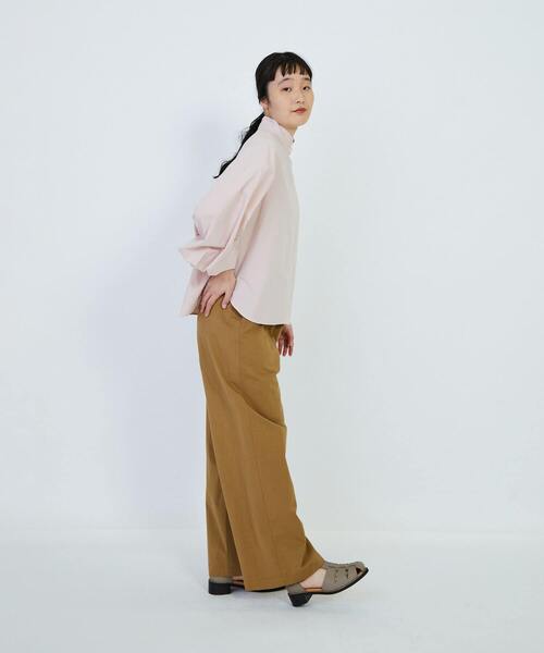 LOISIR（ロワズィール）の「コットンブロードバルーンスリーブブラウス（シャツ/ブラウス・レディース・ローズ/オフホワイト/ピンク・FREE）」の14枚目の写真