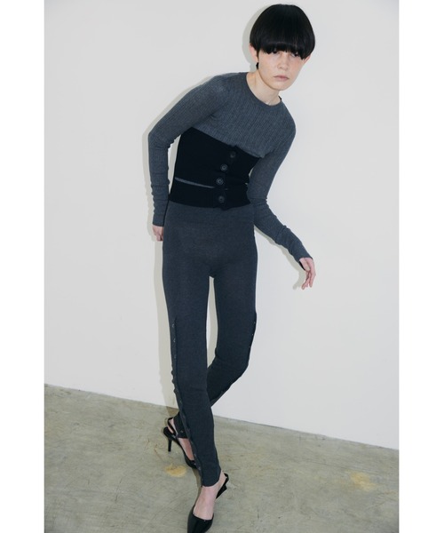 Abor(アボア)の「【Abor】Knit Bustier/ニットビスチェ(ニット/セーター・レディース・アイボリー/グレー/ブラック・FREE)」の7枚目の写真
