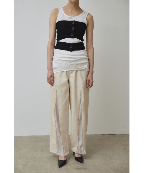 chieko+ luxe knit 03 bustier ニットビスチェホワイト chieko+ luxe knit 03 bustier ニットビスチェホワイト - メルカリ