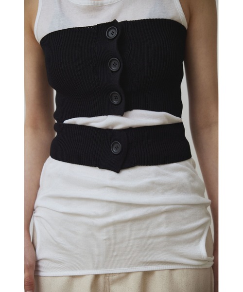 Abor(アボア)の「【Abor】Knit Bustier/ニットビスチェ(ニット/セーター・レディース・アイボリー/グレー/ブラック・FREE)」の12枚目の写真