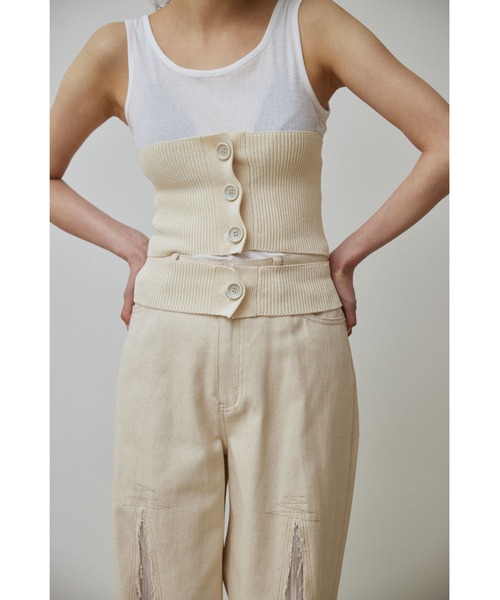 Abor(アボア)の「【Abor】Knit Bustier/ニットビスチェ(ニット/セーター・レディース・アイボリー/グレー/ブラック・FREE)」の13枚目の写真