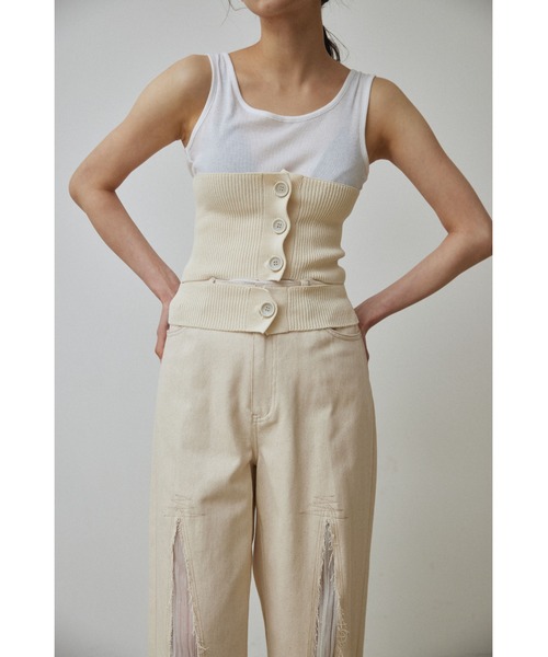 セール】【Abor】Knit Bustier/ニットビスチェ（ニット/セーター