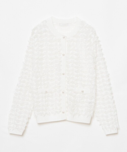 アルアバイル　シアーカットジャガードカーディガン￥28,600 （税込） trim_ofalv_item91f6d7e6f04011e