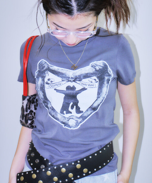open yy グレー 半袖Tシャツ Sサイズ open yy グレー 半袖Tシャツ Sサイズ