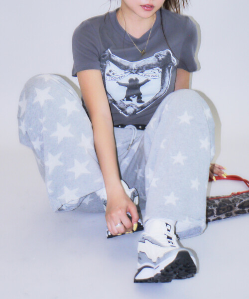 OPEN Yy(オープンワイワイ)の「【Geek Office / ギークオフィス】OPEN YY Knied YY HUGHEART TSHIRT B(Tシャツ/カットソー・レディース・ブルー系その他/ホワイト/グレー・SMALL)」の8枚目の写真